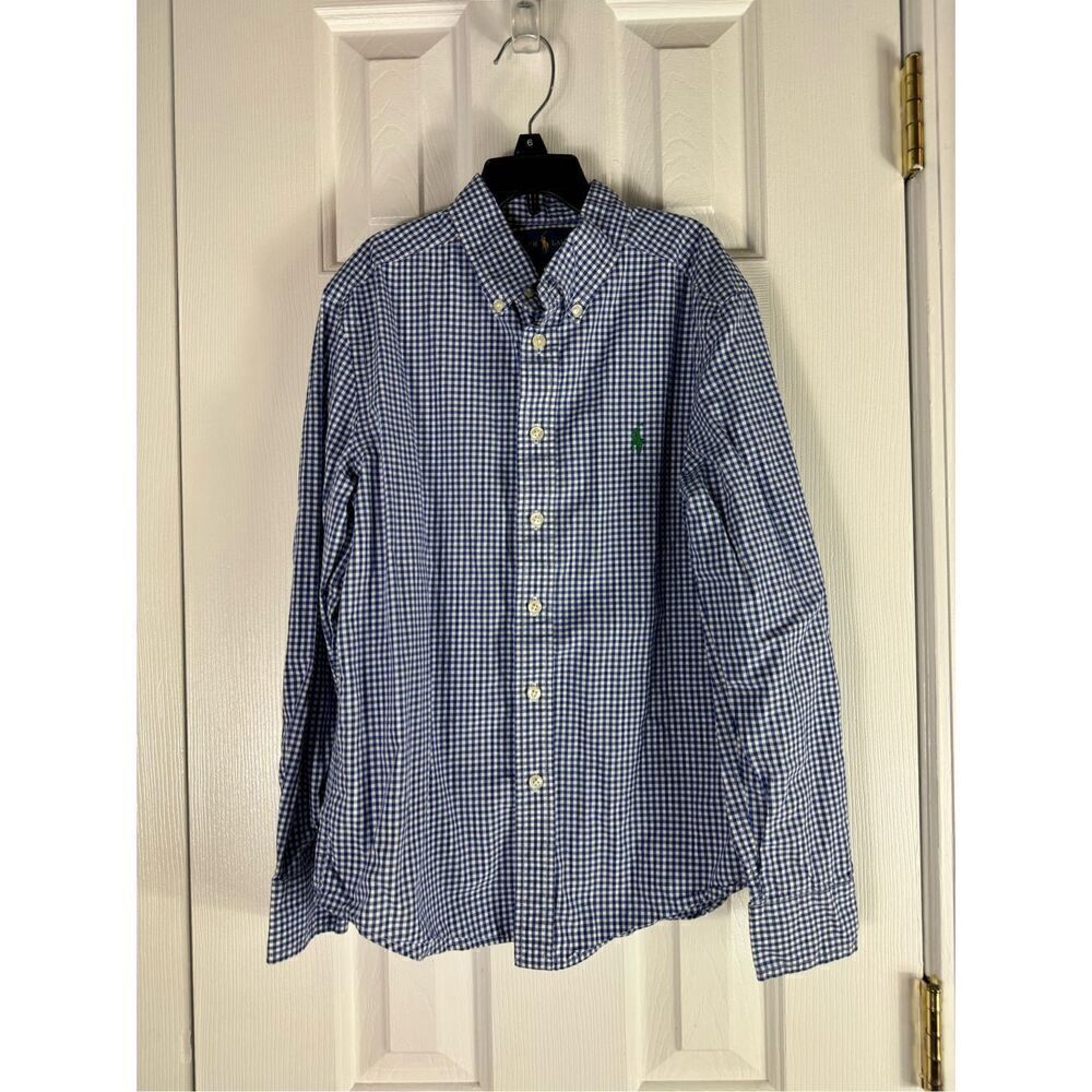Ralph Lauren Boys Button Up Shirt M 10/12